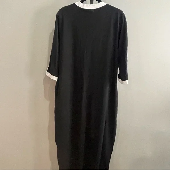 ADIDAS ORIGINALS Adicolor Classics 3-stripes Maxi Dress In Black Size 3X - Picture 3 of 6